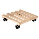 Support à roulettes carré 29X29 en bois