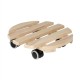 Support à roulettes diam 38 cm en bois d'hêtre